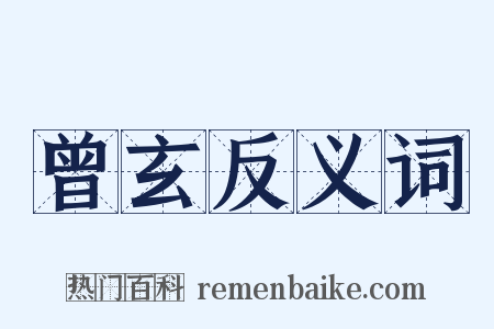 曾玄反义词是什么意思的图片